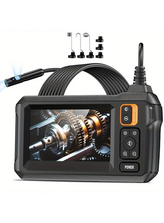 Orange Dual Lens 8mm Borescope 4.3 Inch IPS LCD Screen IP67 Camera For Automotive Plumbing Repair - Image 1
